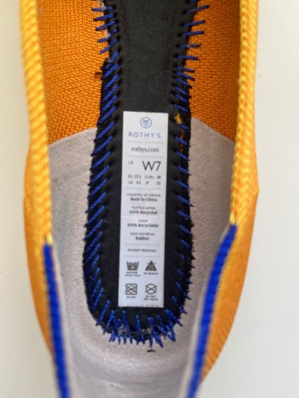 Rothy's The Daily Flat in Retired Marigold Colorway | Size 7 - Picture 3 of 5